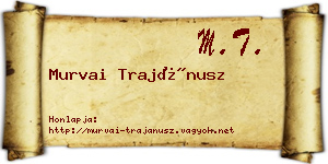 Murvai Trajánusz névjegykártya